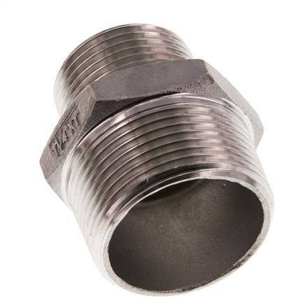 R 1 1/4'' x R 1'' RVS Borstnippel 16 Bar