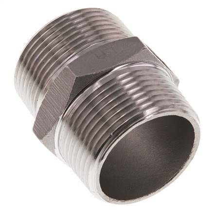 R 1 1/4'' RVS Borstnippel 16 Bar