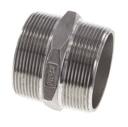 2'' NPT RVS Borstnippel 16 Bar