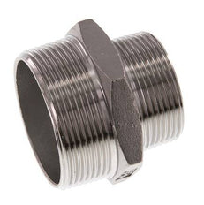 R 2'' x R 1 1/2'' RVS Borstnippel 16 Bar