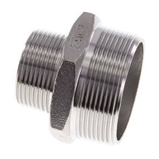 R 2'' x R 1 1/4'' RVS Borstnippel 16 Bar