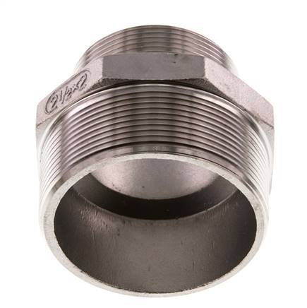 R 2 1/2'' x R 2'' RVS Borstnippel 16 Bar