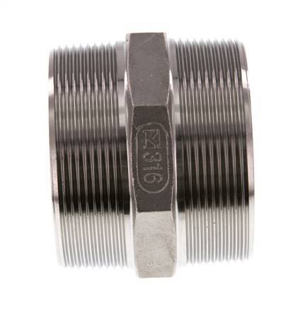 R 2 1/2'' RVS Borstnippel 16 Bar