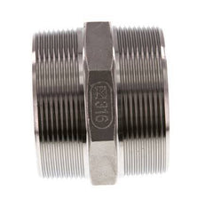 R 2 1/2'' RVS Borstnippel 16 Bar