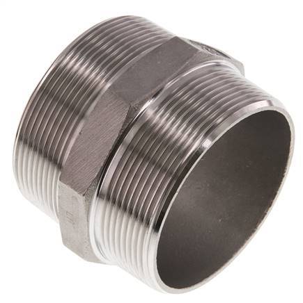 R 2 1/2'' RVS Borstnippel 16 Bar