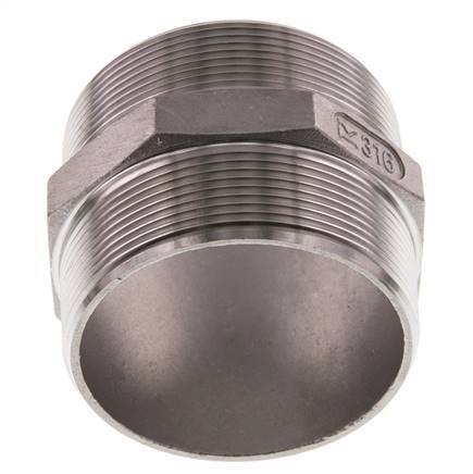 R 2 1/2'' RVS Borstnippel 16 Bar
