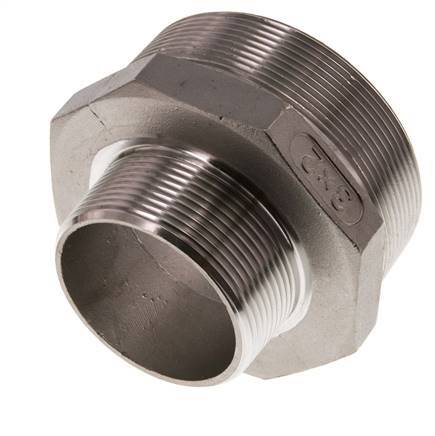 R 3'' x R 2'' RVS Borstnippel 16 Bar