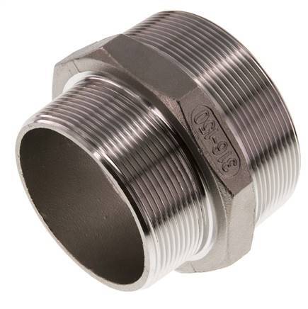 R 3'' x R 2 1/2'' RVS Borstnippel 16 Bar
