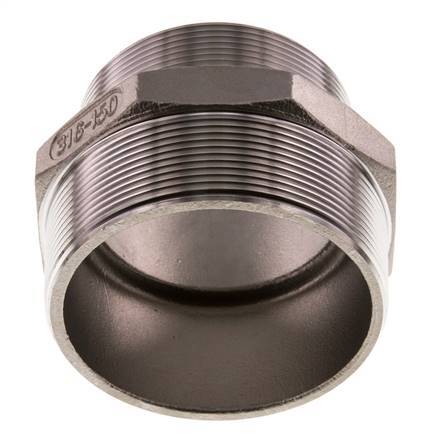 R 3'' x R 2 1/2'' RVS Borstnippel 16 Bar