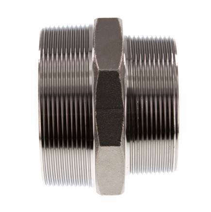 R 3'' x R 2 1/2'' RVS Borstnippel 16 Bar