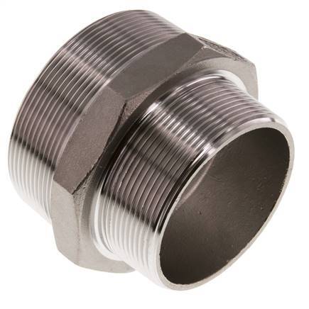 R 3'' x R 2 1/2'' RVS Borstnippel 16 Bar