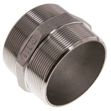 R 3'' RVS Borstnippel 16 Bar