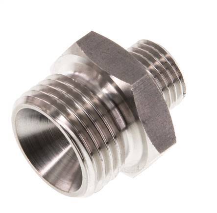 G 1/2'' x G 1/4'' RVS Borstnippel 40 Bar