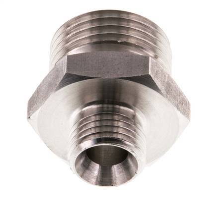 G 1/2'' x G 1/4'' RVS Borstnippel 40 Bar