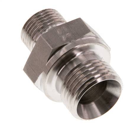 G 1/2'' x G 3/8'' RVS Borstnippel 400 Bar - Hydrauliek
