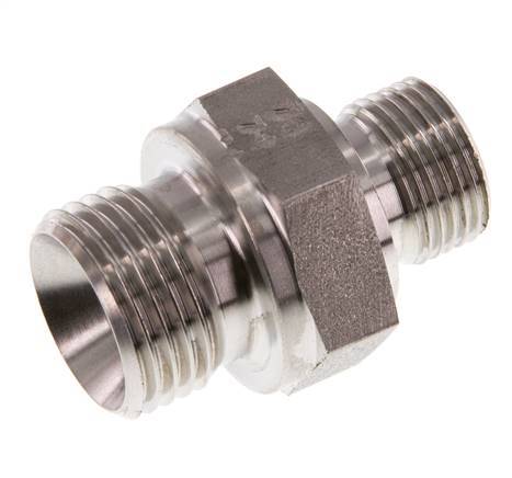 G 1/2'' x G 3/8'' RVS Borstnippel 400 Bar - Hydrauliek