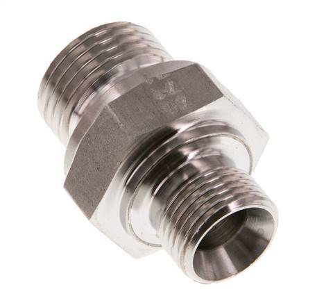 G 1/2'' x G 3/8'' RVS Borstnippel 400 Bar - Hydrauliek