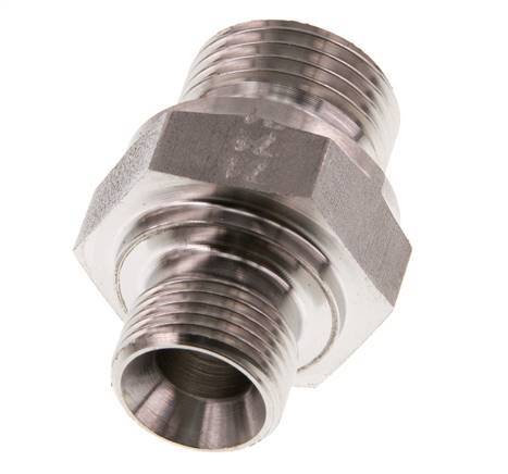 G 1/2'' x G 3/8'' RVS Borstnippel 400 Bar - Hydrauliek