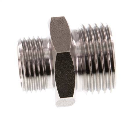 G 1/2'' x G 3/8'' RVS Borstnippel 40 Bar