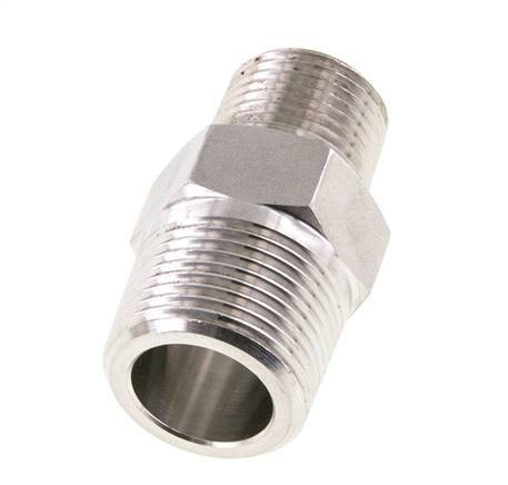 1/2'' NPT x 3/4'' NPT RVS Borstnippel 170 Bar - Hydrauliek