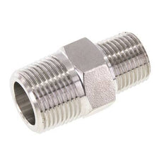 1/2'' NPT x 3/4'' NPT RVS Borstnippel 170 Bar - Hydrauliek