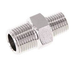 1/4'' NPT x 3/8'' NPT RVS Borstnippel 210 Bar - Hydrauliek
