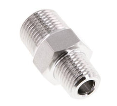1/4'' NPT x 3/8'' NPT RVS Borstnippel 210 Bar - Hydrauliek