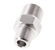 1/4'' NPT x 3/8'' NPT RVS Borstnippel 210 Bar - Hydrauliek