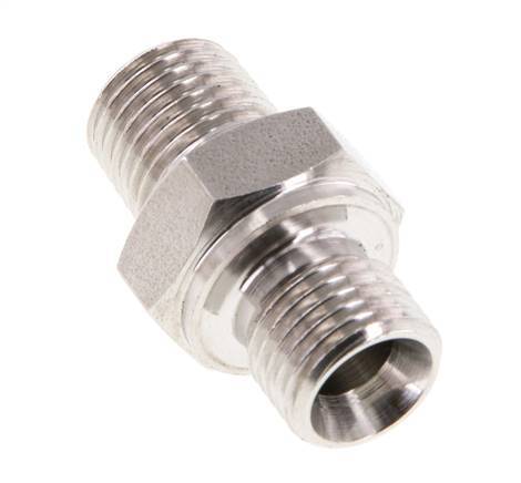 1/4'' NPT x G 1/4'' RVS Borstnippel 40 Bar - Hydrauliek