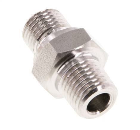 1/4'' NPT x G 1/4'' RVS Borstnippel 40 Bar - Hydrauliek