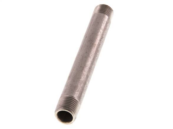 R 1/4'' Stainless steel Double Pipe Nipple 20 Bar DIN 2982 - 100mm