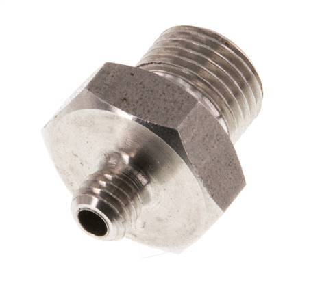 G 1/8'' x M5 RVS Borstnippel 40 Bar