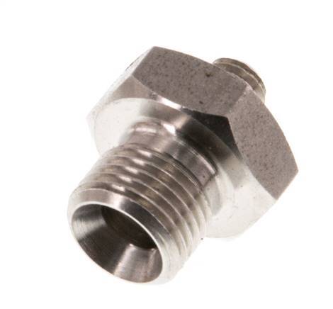 G 1/8'' x M5 RVS Borstnippel 40 Bar