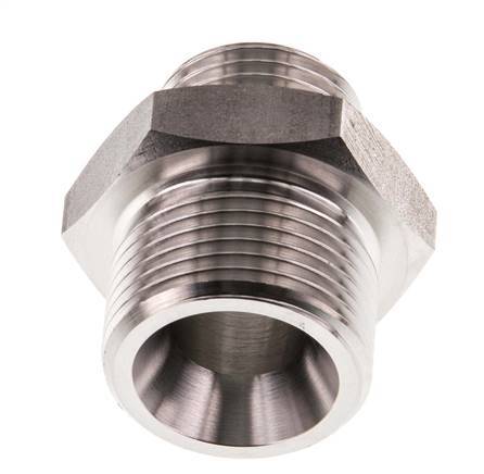 G 3/4'' x G 1/2'' RVS Borstnippel 40 Bar