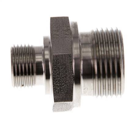 G 3/4'' x G 3/8'' RVS Borstnippel 400 Bar - Hydrauliek