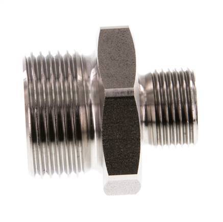 G 3/4'' x G 3/8'' RVS Borstnippel 40 Bar