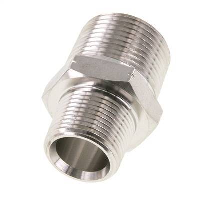 3/4'' NPT x 1'' NPT RVS Borstnippel 140 Bar - Hydrauliek