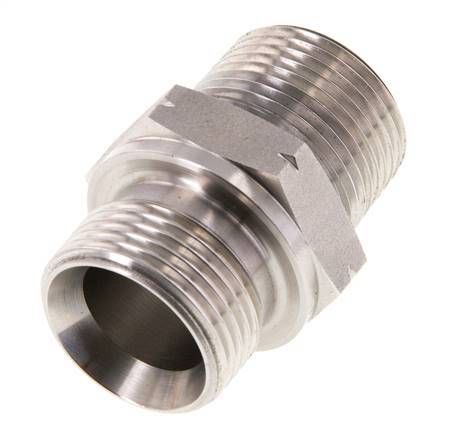3/4'' NPT x G 3/4'' RVS Borstnippel 40 Bar - Hydrauliek