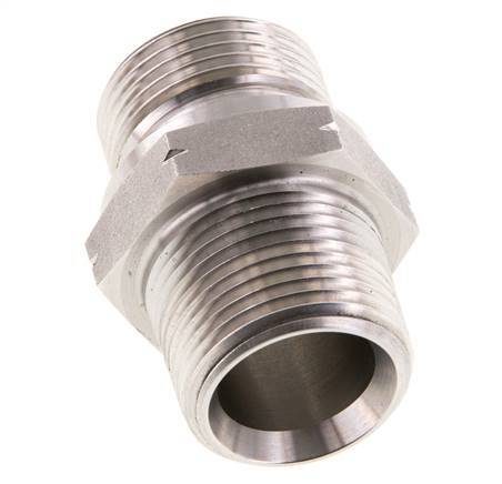 3/4'' NPT x G 3/4'' RVS Borstnippel 40 Bar - Hydrauliek