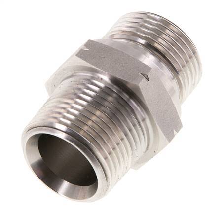 3/4'' NPT x G 3/4'' RVS Borstnippel 40 Bar - Hydrauliek