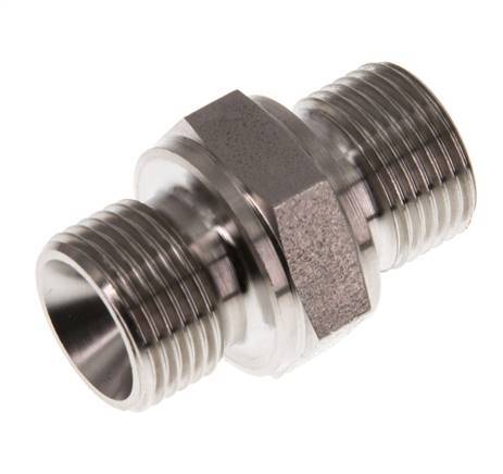 G 3/8'' Stainless steel Double Nipple 400 Bar - Hydraulic
