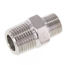 3/8'' NPT x 1/2'' NPT RVS Borstnippel 210 Bar - Hydrauliek