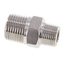 3/8'' NPT x 1/2'' NPT RVS Borstnippel 210 Bar - Hydrauliek