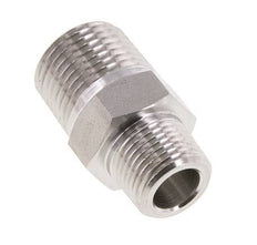 3/8'' NPT x 1/2'' NPT RVS Borstnippel 210 Bar - Hydrauliek