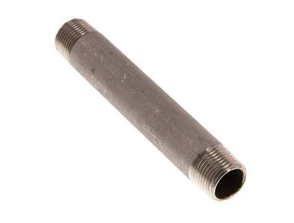 R 3/8'' Stainless steel Double Pipe Nipple 20 Bar DIN 2982 - 100mm