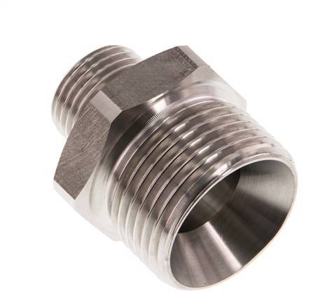 G 1'' x G 1/2'' Stainless steel Double Nipple 40 Bar
