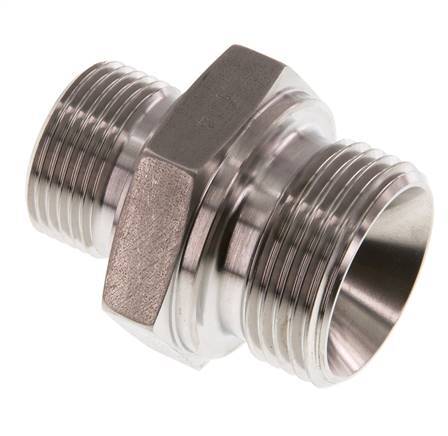 G 1'' x G 3/4'' RVS Borstnippel 345 Bar - Hydrauliek