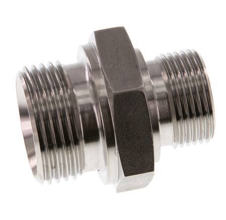 G 1'' x G 3/4'' RVS Borstnippel 345 Bar - Hydrauliek