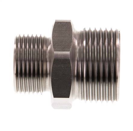 G 1'' x G 3/4'' RVS Borstnippel 40 Bar