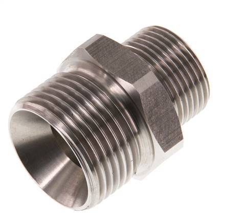 G 1'' x G 3/4'' RVS Borstnippel 40 Bar